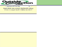 Tablet Screenshot of outsideconnection.com